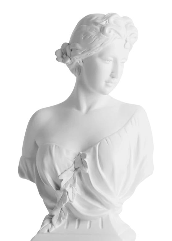 Escultura clássica em mármore branco